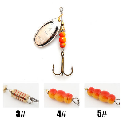 Marca WPE 1 buc. Nalucă Spinner 6,5 g/9,7 g/13,4 g Nalucă de pescuit cu bass Linguriță de metal Nalucă Treble cârlig Aparatură de pescuit Nalucă tare CrankBaits