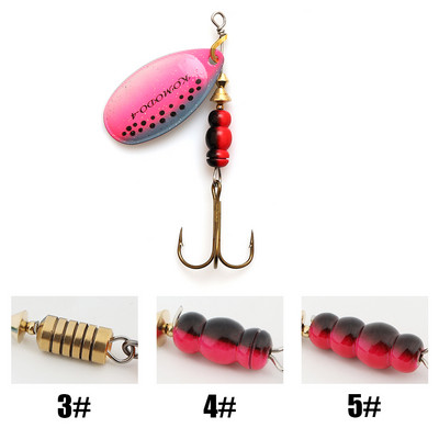Marca WPE 1 buc. Nalucă Spinner 6,5 g/9,7 g/13,4 g Nalucă de pescuit cu bass Linguriță de metal Nalucă Treble cârlig Aparatură de pescuit Nalucă tare CrankBaits