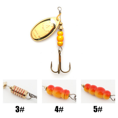 Marca WPE 1 buc. Nalucă Spinner 6,5 g/9,7 g/13,4 g Nalucă de pescuit cu bass Linguriță de metal Nalucă Treble cârlig Aparatură de pescuit Nalucă tare CrankBaits