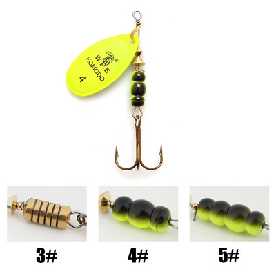 Marca WPE 1 buc. Nalucă Spinner 6,5 g/9,7 g/13,4 g Nalucă de pescuit cu bass Linguriță de metal Nalucă Treble cârlig Aparatură de pescuit Nalucă tare CrankBaits
