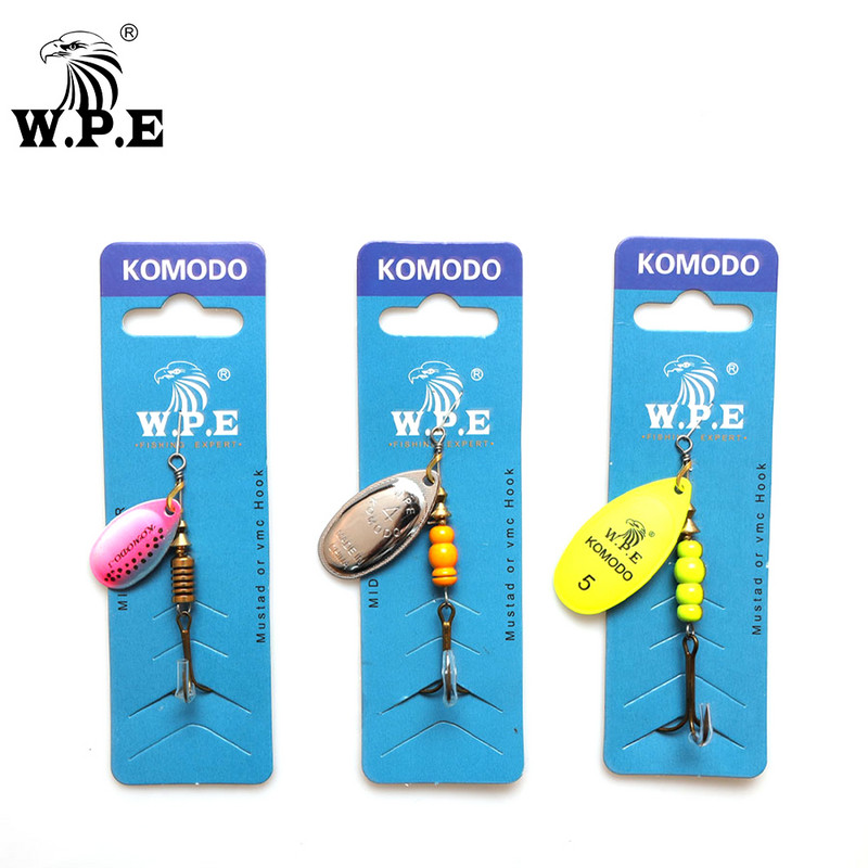 Marca WPE 1 buc. Nalucă Spinner 6,5 g/9,7 g/13,4 g Nalucă de pescuit cu bass Linguriță de metal Nalucă Treble cârlig Aparatură de pescuit Nalucă tare CrankBaits