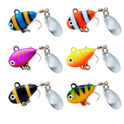 ALASICKA 1PCS 10g 2.1cm New Metal Mini VIB с лъжица Риболовна примамка Риболовни принадлежности Pin Crankbait Vibration Spinner Потъваща стръв