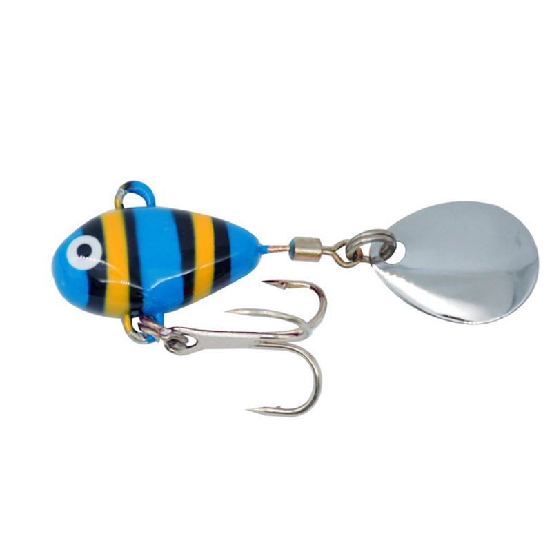 ALASICKA 1BUC 10g 2.1cm Nou Metal Mini VIB cu lingură Momeală de pescuit Momeală de pescuit Pin Crankbait Vibration Spinner Momeală scufundată