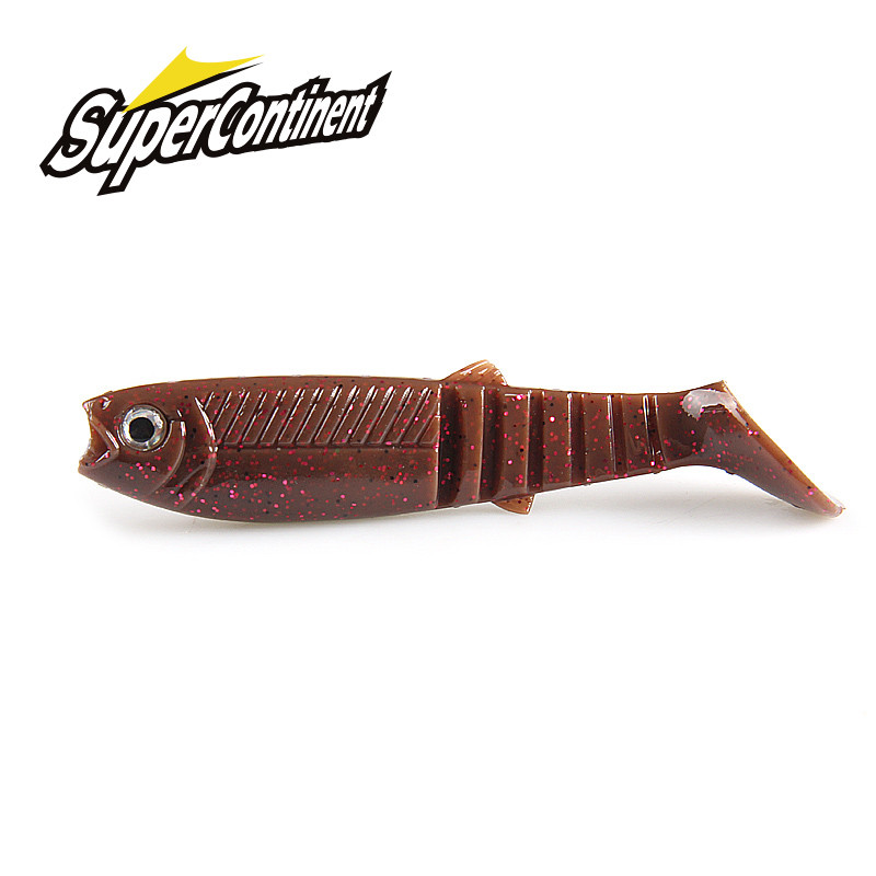 Szuperkontinens ÚJ kannibál csali 3D színes bicolor szagú csali 96mm/80mm/62mm Fishing Fish T Tail