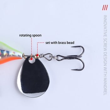 BassLegend Fishing Tailspin Micro Spinnerbait Bass Trout Deracou Spinner Vib Vibrating Tail Rotating Blade Spin 8g 11g 15g