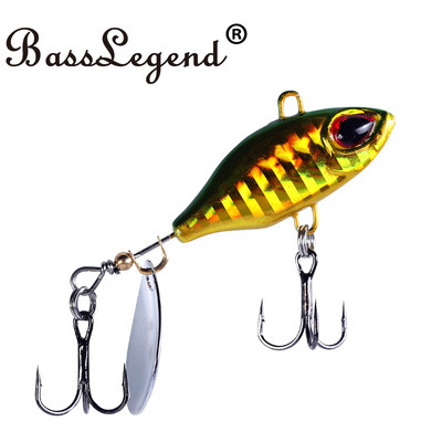 BassLegend Fishing Tailspin Micro Spinnerbait Bass Trout Deracou Spinner Vib Vibrating Tail Rotating Blade Spin 8g 11g 15g