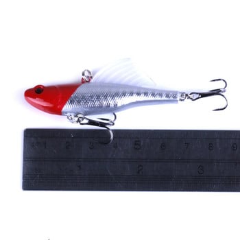 HENGJIA FISH 1PC 6.5cm 17g Зимна морска твърда риболовна примамка VIB примамка с олово вътре Гмуркане Въртящ се джиг Wing Wobbler Crankbait