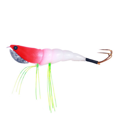 1tk Püügilant Wood Squid Squid Jig Lanre 12CM 17,2G 3D Eyes Squid Hook Long Shot Kunstsöödad püütud kaheksajala jaoks