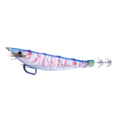 1tk Püügilant Wood Squid Squid Jig Lanre 12CM 17,2G 3D Eyes Squid Hook Long Shot Kunstsöödad püütud kaheksajala jaoks