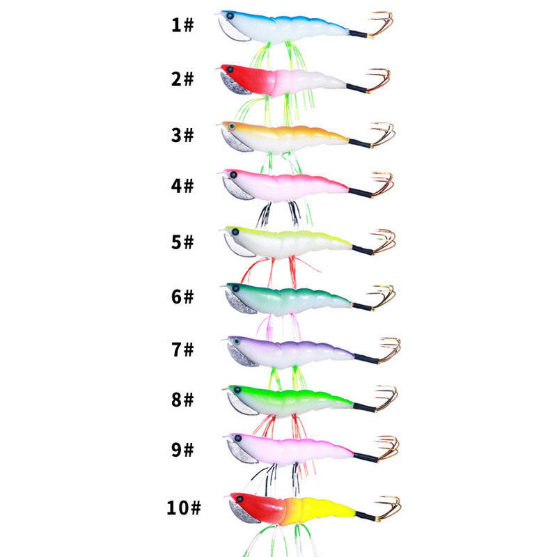 1tk Püügilant Wood Squid Squid Jig Lanre 12CM 17,2G 3D Eyes Squid Hook Long Shot Kunstsöödad püütud kaheksajala jaoks