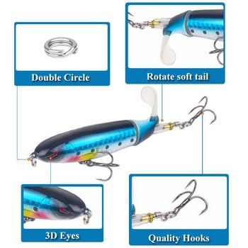 1 бр. 13g/35g Luya Bait Propeller Water Surface Tractor Rapid Vibration Pencil Пластмасова твърда стръв Симулация на стръв Риболовни принадлежности