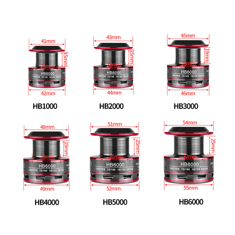 JOF makšķerēšanas spole Viss metāla spoles vērpšanas spole 8KG Max Drag nerūsējošā tērauda roktura aukla spole Sālsūdens makšķerēšanas piederumi