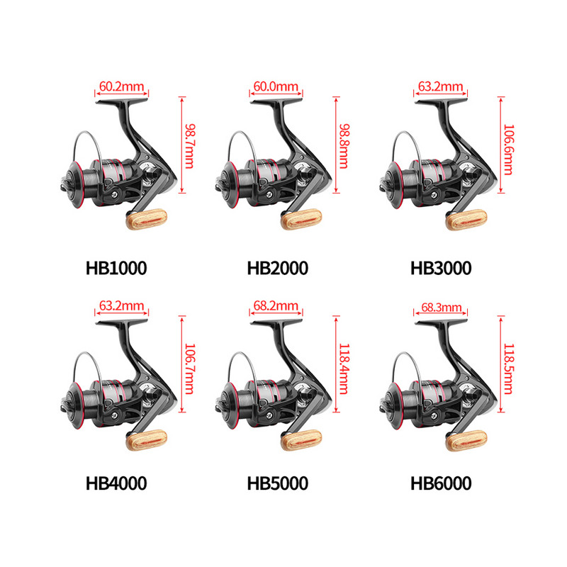JOF makšķerēšanas spole Viss metāla spoles vērpšanas spole 8KG Max Drag nerūsējošā tērauda roktura aukla spole Sālsūdens makšķerēšanas piederumi