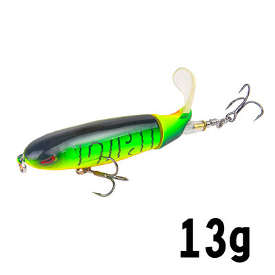 1 tk 10cm/14cm veepealne püügilant Whopper Popper kunstsööt Kõva plopper Pehme pöörleva sabaga kalastustarbed kalapüügisööt