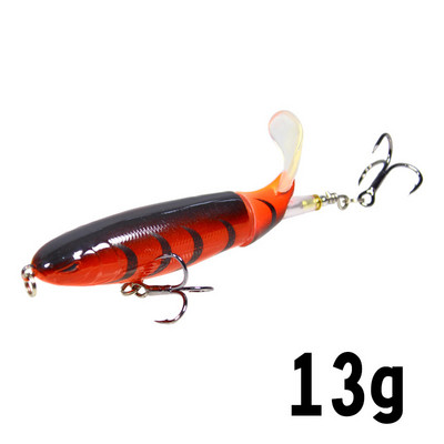 1 tk 10cm/14cm veepealne püügilant Whopper Popper kunstsööt Kõva plopper Pehme pöörleva sabaga kalastustarbed kalapüügisööt