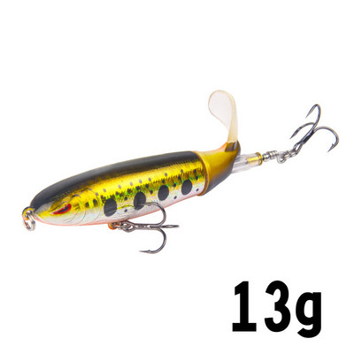 1 tk 10cm/14cm veepealne püügilant Whopper Popper kunstsööt Kõva plopper Pehme pöörleva sabaga kalastustarbed kalapüügisööt
