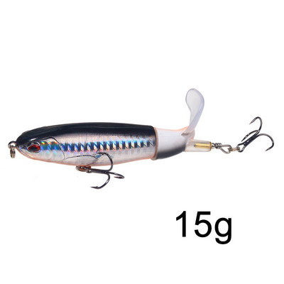 1 tk 10cm/14cm veepealne püügilant Whopper Popper kunstsööt Kõva plopper Pehme pöörleva sabaga kalastustarbed kalapüügisööt