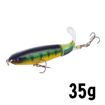 1 tk 10cm/14cm veepealne püügilant Whopper Popper kunstsööt Kõva plopper Pehme pöörleva sabaga kalastustarbed kalapüügisööt