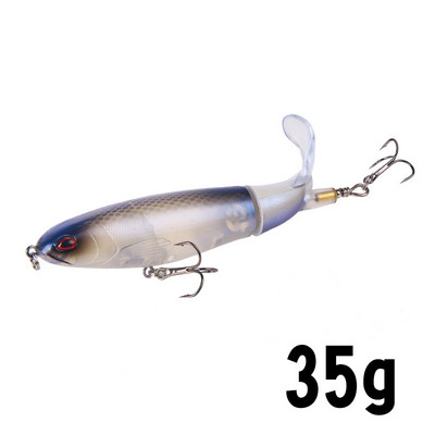 1 tk 10cm/14cm veepealne püügilant Whopper Popper kunstsööt Kõva plopper Pehme pöörleva sabaga kalastustarbed kalapüügisööt