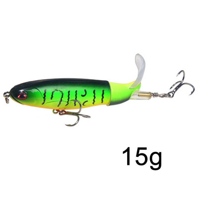 1 tk 10cm/14cm veepealne püügilant Whopper Popper kunstsööt Kõva plopper Pehme pöörleva sabaga kalastustarbed kalapüügisööt