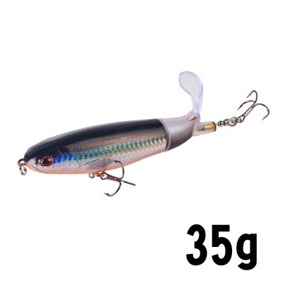 1 tk 10cm/14cm veepealne püügilant Whopper Popper kunstsööt Kõva plopper Pehme pöörleva sabaga kalastustarbed kalapüügisööt
