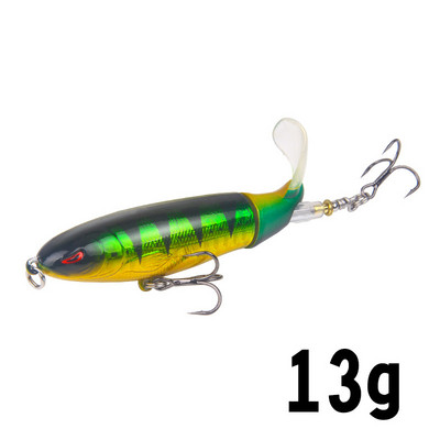 1 tk 10cm/14cm veepealne püügilant Whopper Popper kunstsööt Kõva plopper Pehme pöörleva sabaga kalastustarbed kalapüügisööt