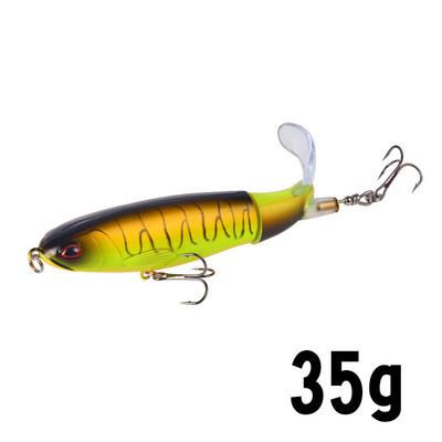 1 tk 10cm/14cm veepealne püügilant Whopper Popper kunstsööt Kõva plopper Pehme pöörleva sabaga kalastustarbed kalapüügisööt