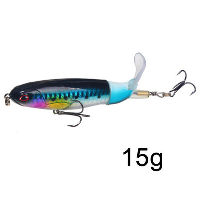 1 tk 10cm/14cm veepealne püügilant Whopper Popper kunstsööt Kõva plopper Pehme pöörleva sabaga kalastustarbed kalapüügisööt
