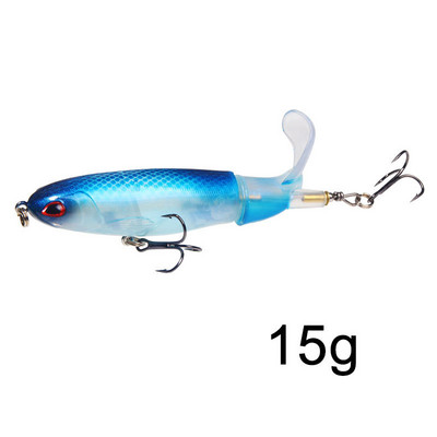 1 tk 10cm/14cm veepealne püügilant Whopper Popper kunstsööt Kõva plopper Pehme pöörleva sabaga kalastustarbed kalapüügisööt