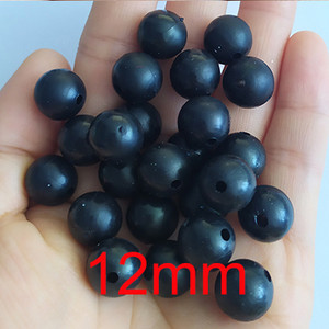100-osalised 3mm-12mm pehmed kalastushelmed, must/helendav ümmargune kummist kalapüügi landid, varustustarvikud pesca karpkalavarustus