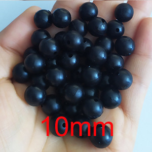 100-osalised 3mm-12mm pehmed kalastushelmed, must/helendav ümmargune kummist kalapüügi landid, varustustarvikud pesca karpkalavarustus