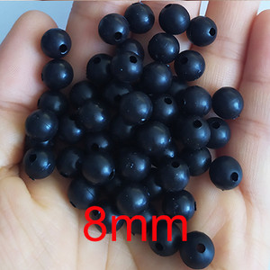 100-osalised 3mm-12mm pehmed kalastushelmed, must/helendav ümmargune kummist kalapüügi landid, varustustarvikud pesca karpkalavarustus