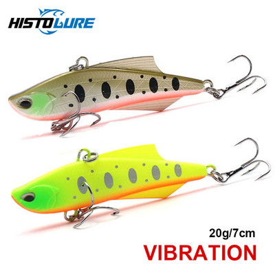 HISTOLURE VIB Naluci Naluci de pescuit cu scufundare 7cm 20g Plastic dur Vibrații artificiale Iarnă Ice Jigging Stiucă Momeală Tackle Isca