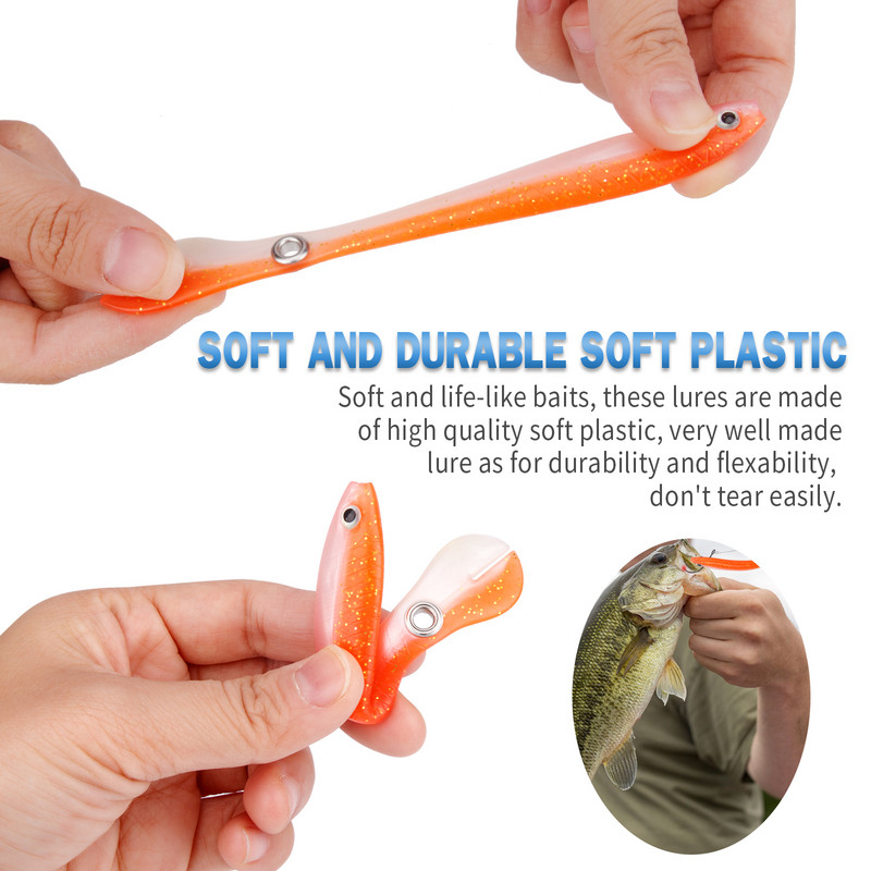 Nalucă bionică puternică de pescuit Nalucă de pescuit bionică moale pentru momeală de apă sărată și apă dulce Unelte pentru pește Aparatură de pescuit Swimbait Momeală falsă