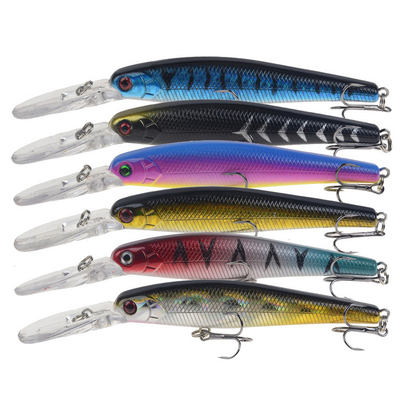 1 tk Crankbait Minnow kalastuslant ujuv kõva sööt 125 mm 13,5 g tehissöödaga voblerid ujumiskarpkala kalastustarbed