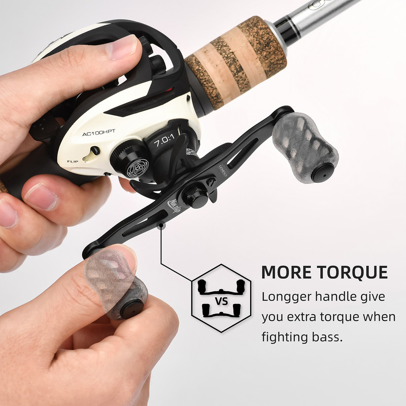 „Gomexus“ žvejybos ritės rankena „Baitcasting Boat Fishing“ 85 mm/100 mm, skirta Daiwa KastKing Abu GLS carretilha de pesca