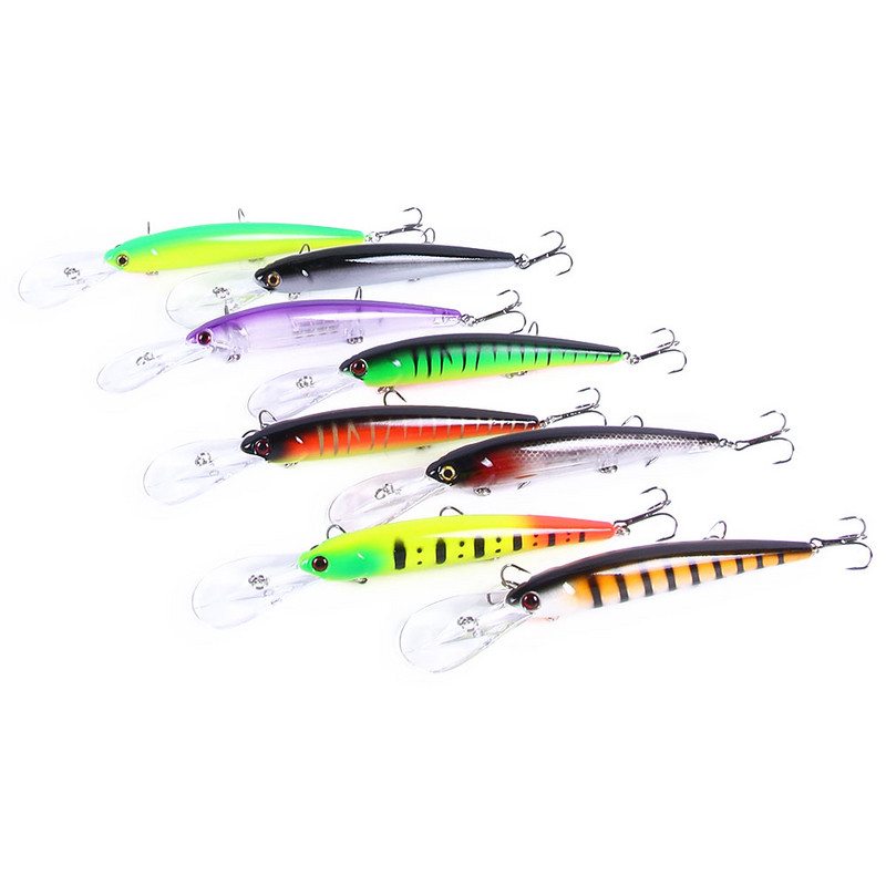 16 cm-es 21 g-os Minnow horgászcsali lézeres kemény mesterséges csali 3D Eyes horgász wobblerek csuka ponty csali Crankbaits horgászfelszerelés