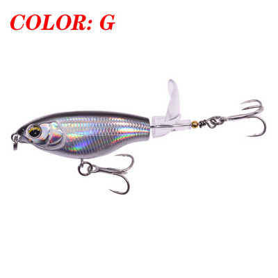 1 buc. Nalucă de pescuit Whopper Plopper 75 mm 6,5 g Creion de topwater momeală tare artificială bas moale coadă rotativă Wobblers obiect de pescuit