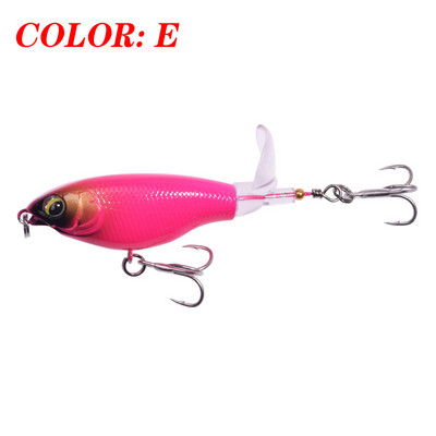 1 buc. Nalucă de pescuit Whopper Plopper 75 mm 6,5 g Creion de topwater momeală tare artificială bas moale coadă rotativă Wobblers obiect de pescuit