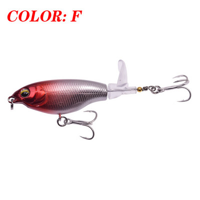 1 buc. Nalucă de pescuit Whopper Plopper 75 mm 6,5 g Creion de topwater momeală tare artificială bas moale coadă rotativă Wobblers obiect de pescuit