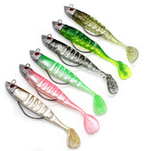 Püügilant 10cm 13cm Pesca konksud Fish Wobbler Tackle Crankbait kunstlik pehme sööt Kahevärviline plii Tead Lant T saba pehme sööt