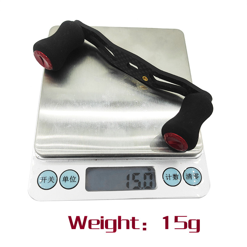 15 g žvejybos ritės rankena, anglies pluošto svirtis su „Eva Knob“ dvigubos rankenos rankenomis, skirta „pasidaryk pats“ priedams