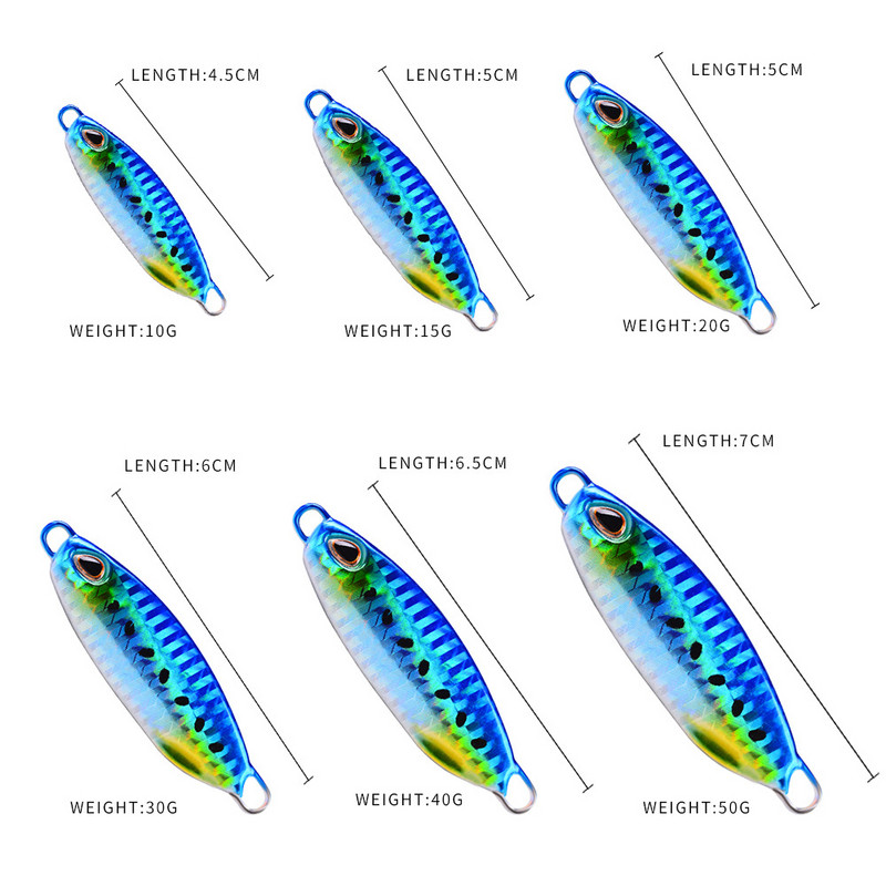 1vnt 10g-15g-20g-30g-40g-50g metalinis žirginis masalas Slow Jig Shore Casting Jigging masalas Upėtakis Žuvies šaukštas Jūros ešerys Kietas masalas žvejybos masalas