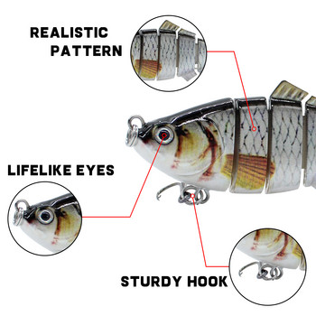 Риболовна примамка Thekuai Jointed Multi Sections 10cm 15g17g19g Воблер Crankbait Изкуствена твърда стръв Swimbait Принадлежности за тролинг на шаран