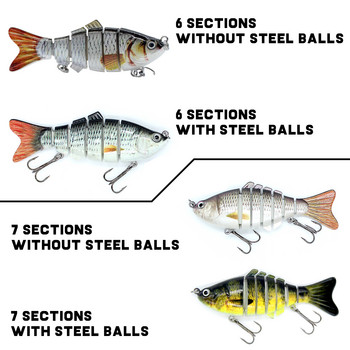 Риболовна примамка Thekuai Jointed Multi Sections 10cm 15g17g19g Воблер Crankbait Изкуствена твърда стръв Swimbait Принадлежности за тролинг на шаран