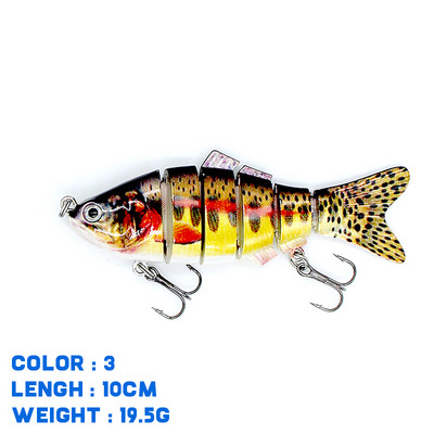 Thekuai Jointed Multi Sections püügilant 10cm 15g17g19g vobler Crankbait kunstlik kõva sööt Swimbait karpkala trollimine
