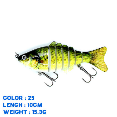 Thekuai Jointed Multi Sections püügilant 10cm 15g17g19g vobler Crankbait kunstlik kõva sööt Swimbait karpkala trollimine