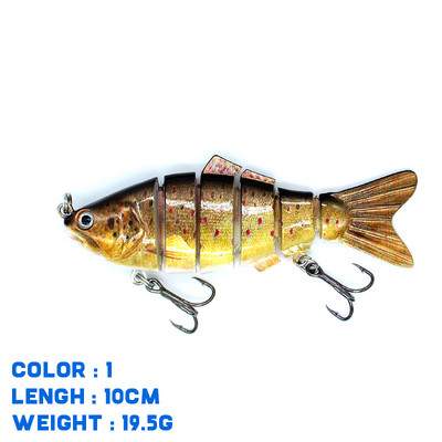 Thekuai Jointed Multi Sections püügilant 10cm 15g17g19g vobler Crankbait kunstlik kõva sööt Swimbait karpkala trollimine