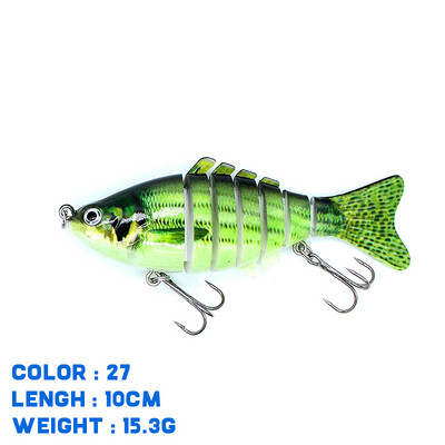 Thekuai Jointed Multi Sections püügilant 10cm 15g17g19g vobler Crankbait kunstlik kõva sööt Swimbait karpkala trollimine