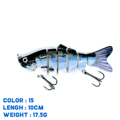 Thekuai Jointed Multi Sections püügilant 10cm 15g17g19g vobler Crankbait kunstlik kõva sööt Swimbait karpkala trollimine